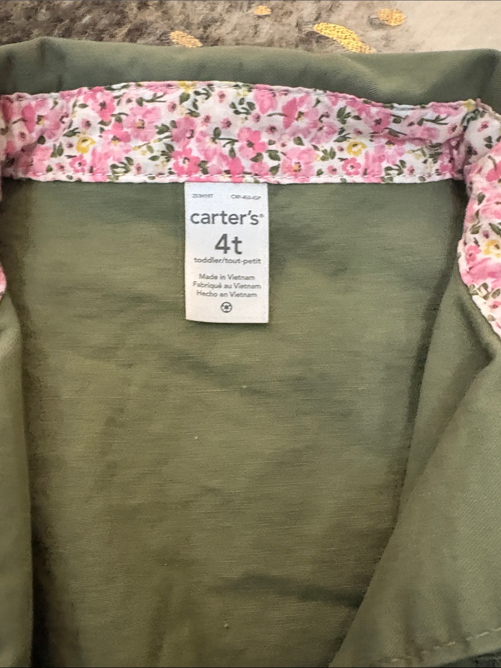 Carters 4T Two-piece jacket and skirt set with floral trim! - Picture 5 of 5
